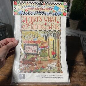 Daisy Kingdom Iron-On Transfer Mary Engelbreit what friends are 6520 Vintage 90s